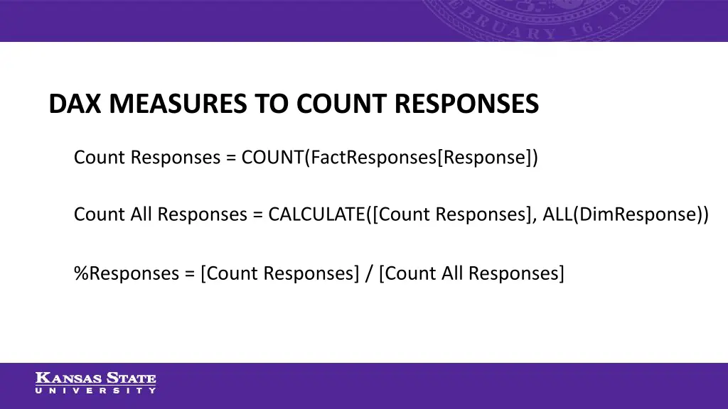 dax measures to count responses