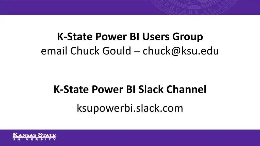 k state power bi users group email chuck gould