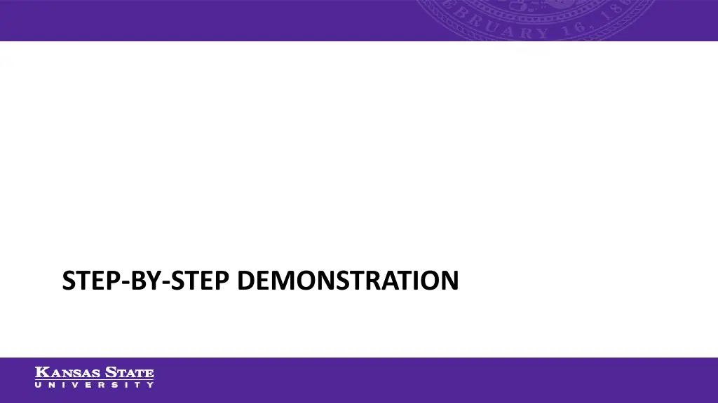 step by step demonstration 1