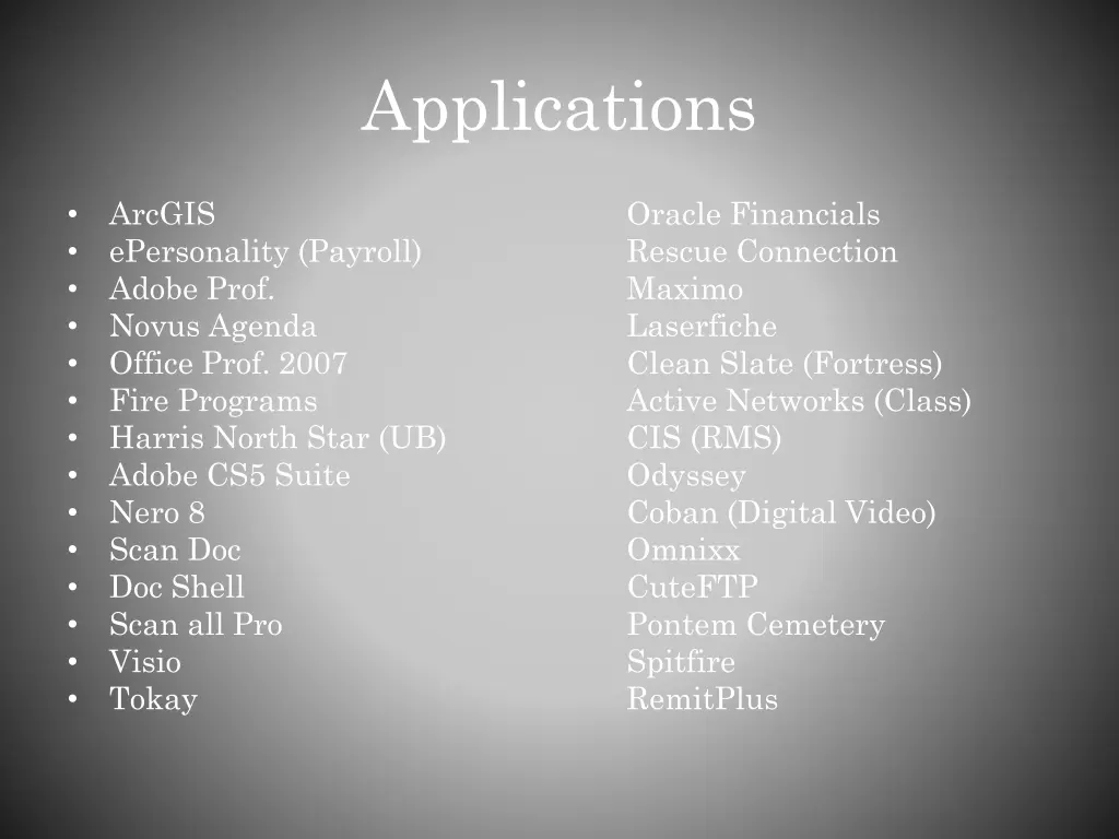 applications