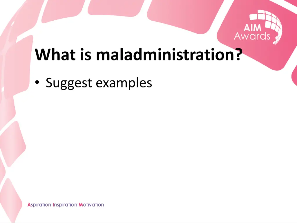 what is maladministration