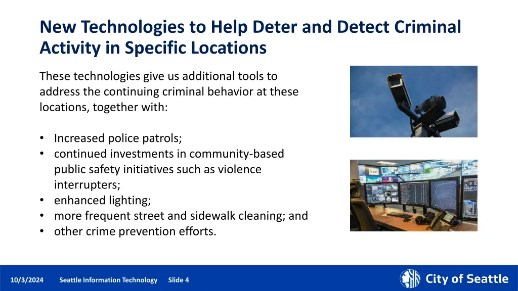 new technologies to help deter and detect