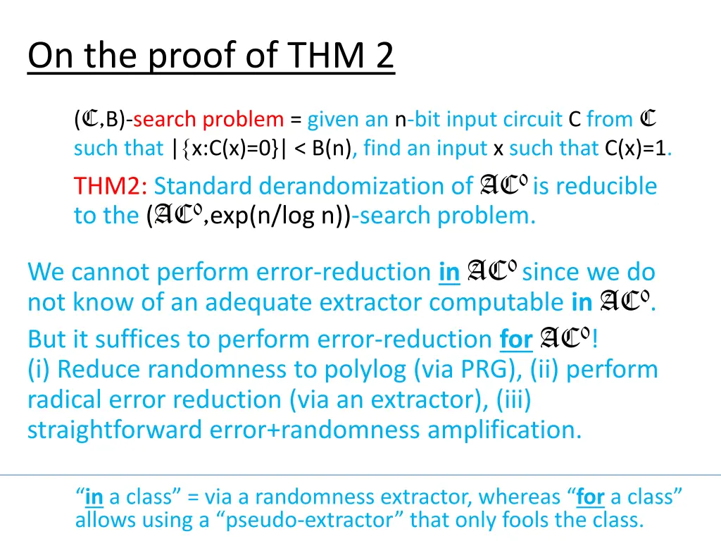 on the proof of thm 2