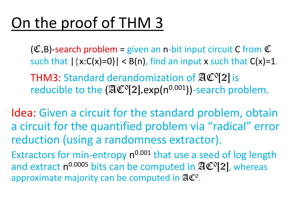 on the proof of thm 3