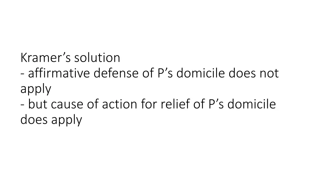 kramer s solution affirmative defense