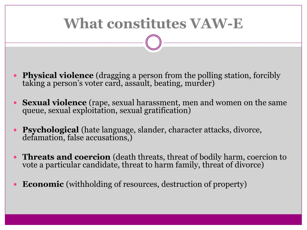 what constitutes vaw e