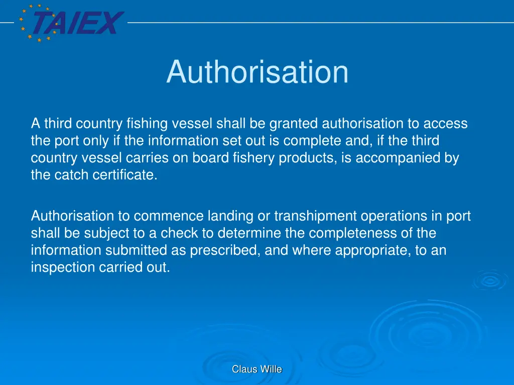 authorisation