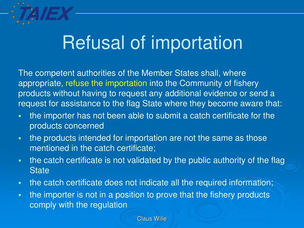 refusal of importation