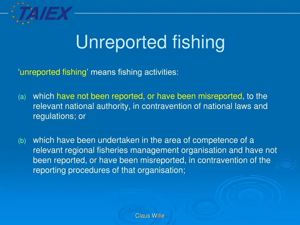 unreported fishing