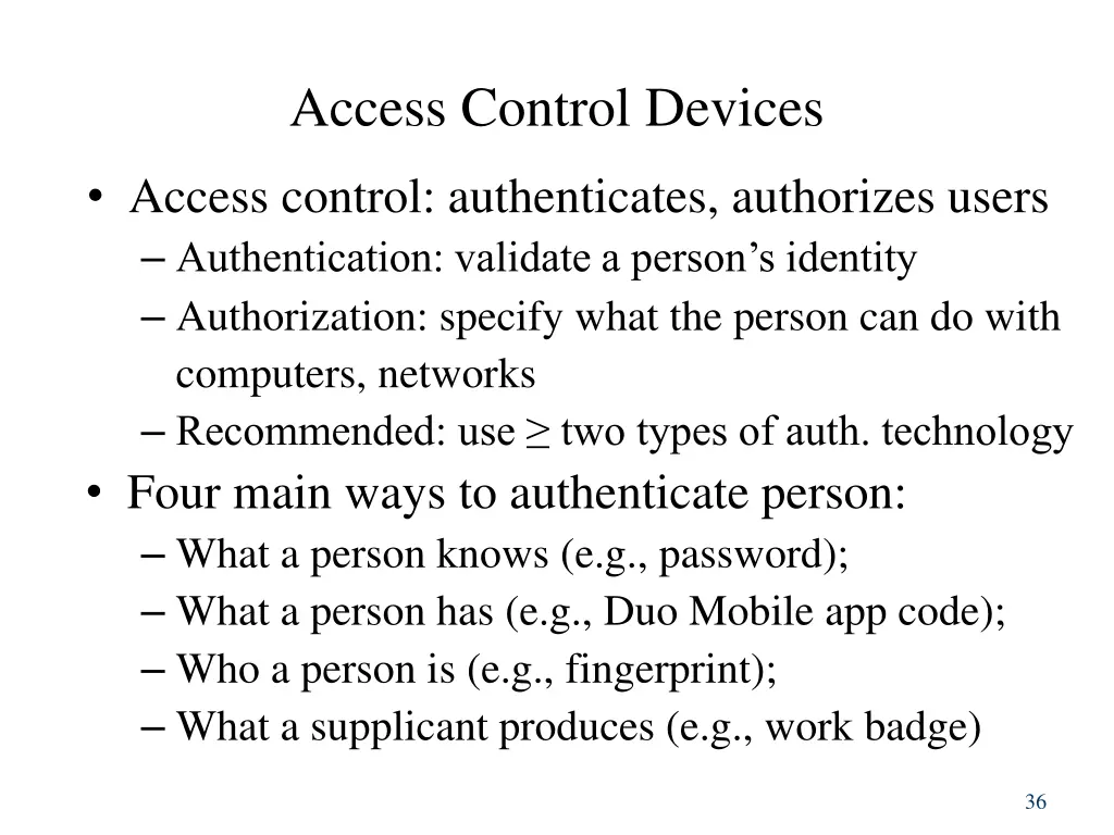 access control devices