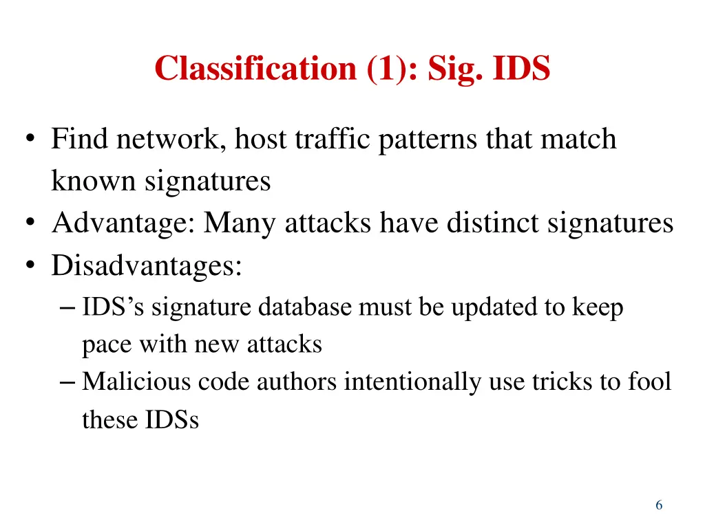 classification 1 sig ids