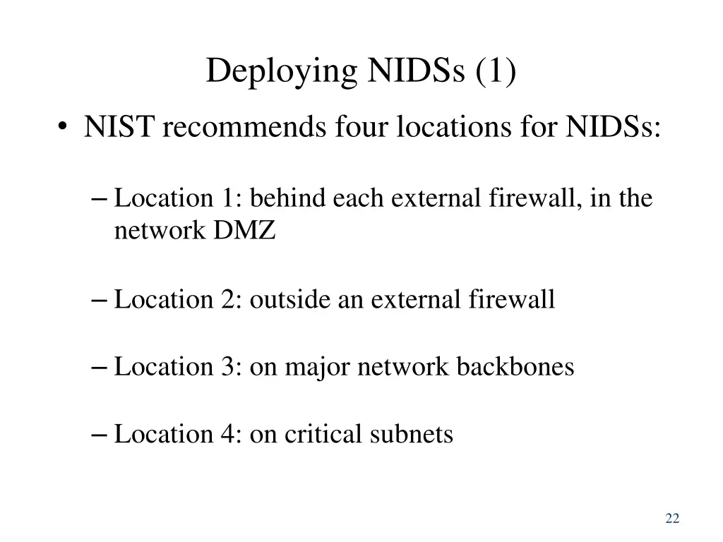 deploying nidss 1