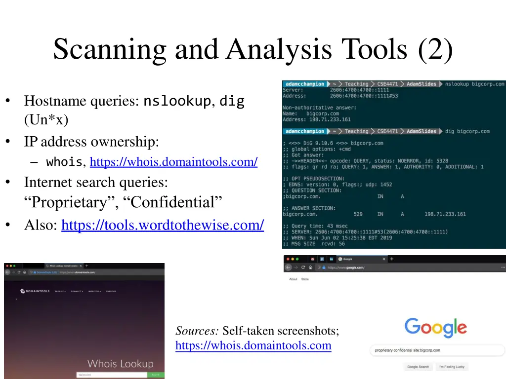 scanning and analysis