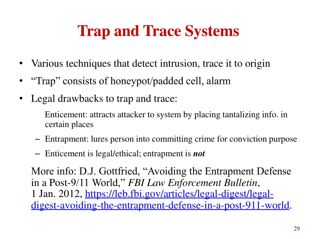 trap and trace systems