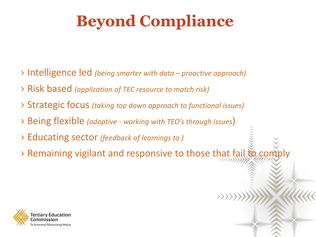 beyond compliance