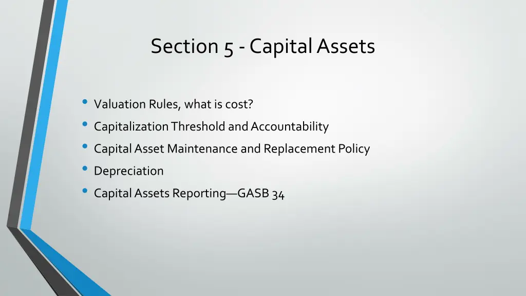 section 5 capital assets