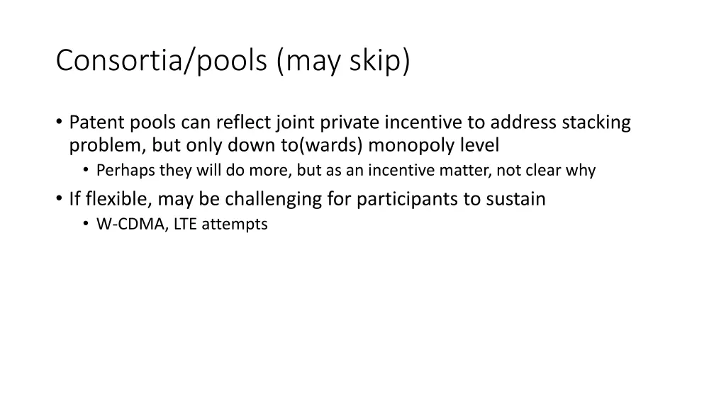 consortia pools may skip