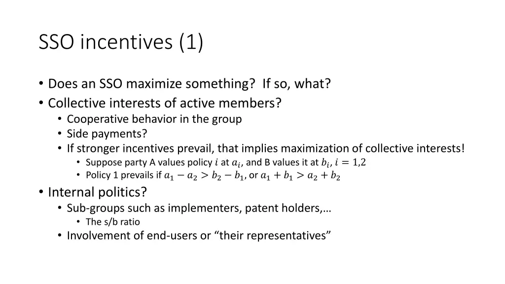 sso incentives 1