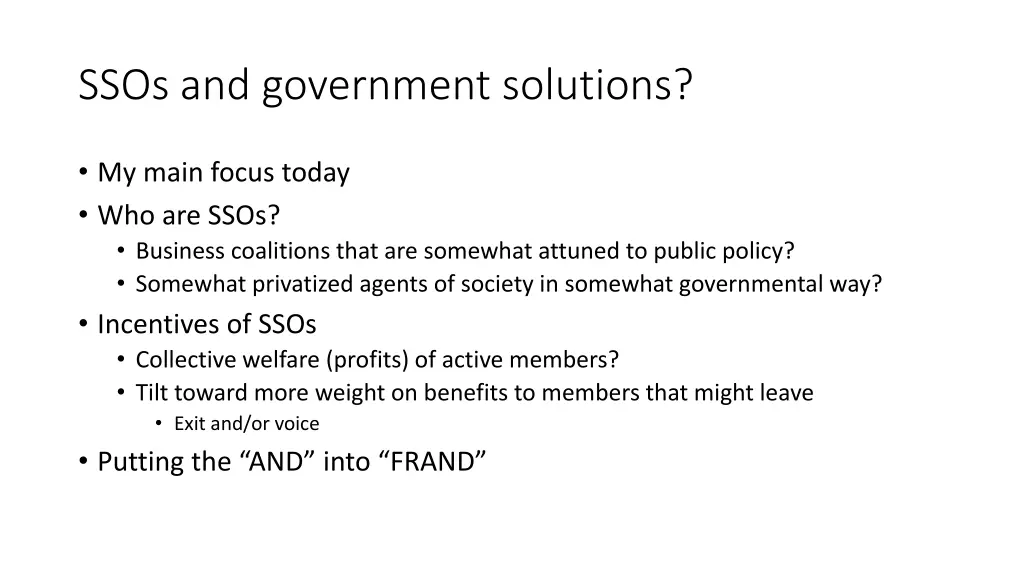 ssos and government solutions