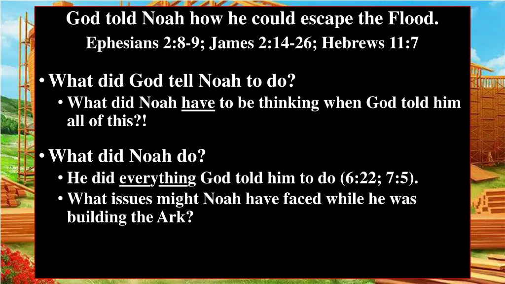 god told noah how he could escape the flood