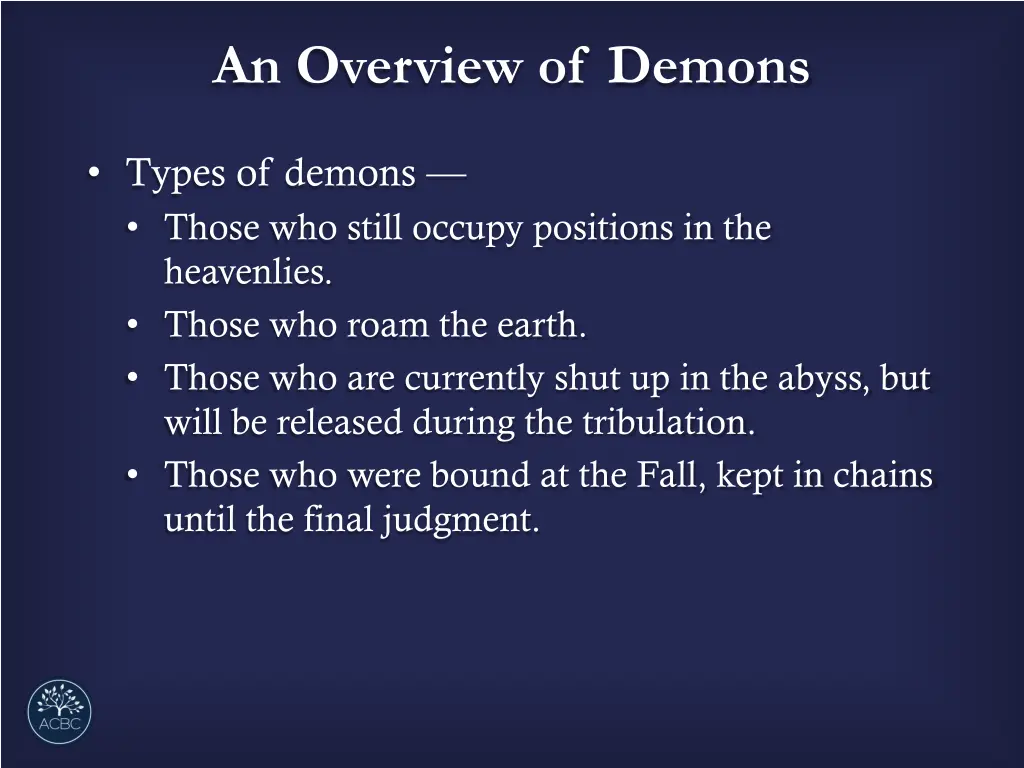 an overview of demons 1