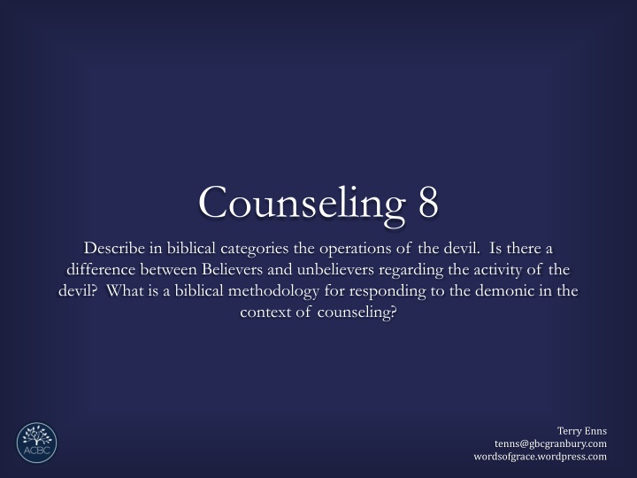 counseling 8 describe in biblical categories