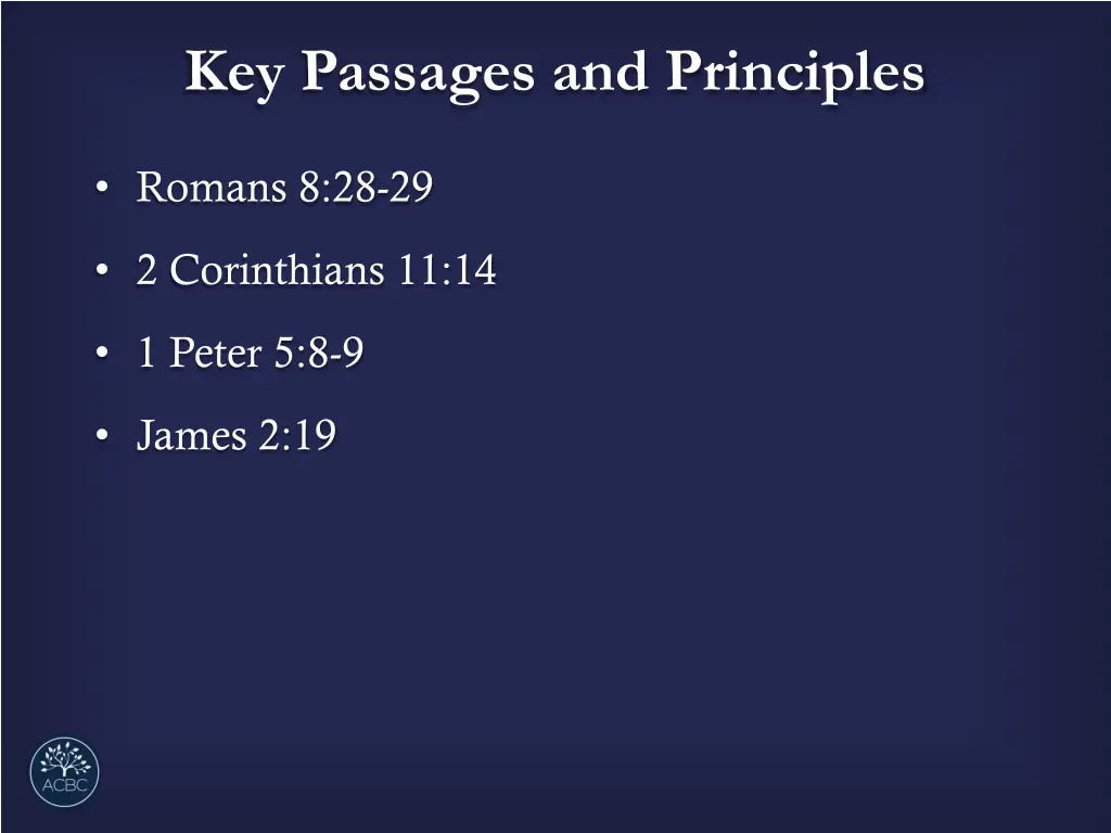 key passages and principles 5