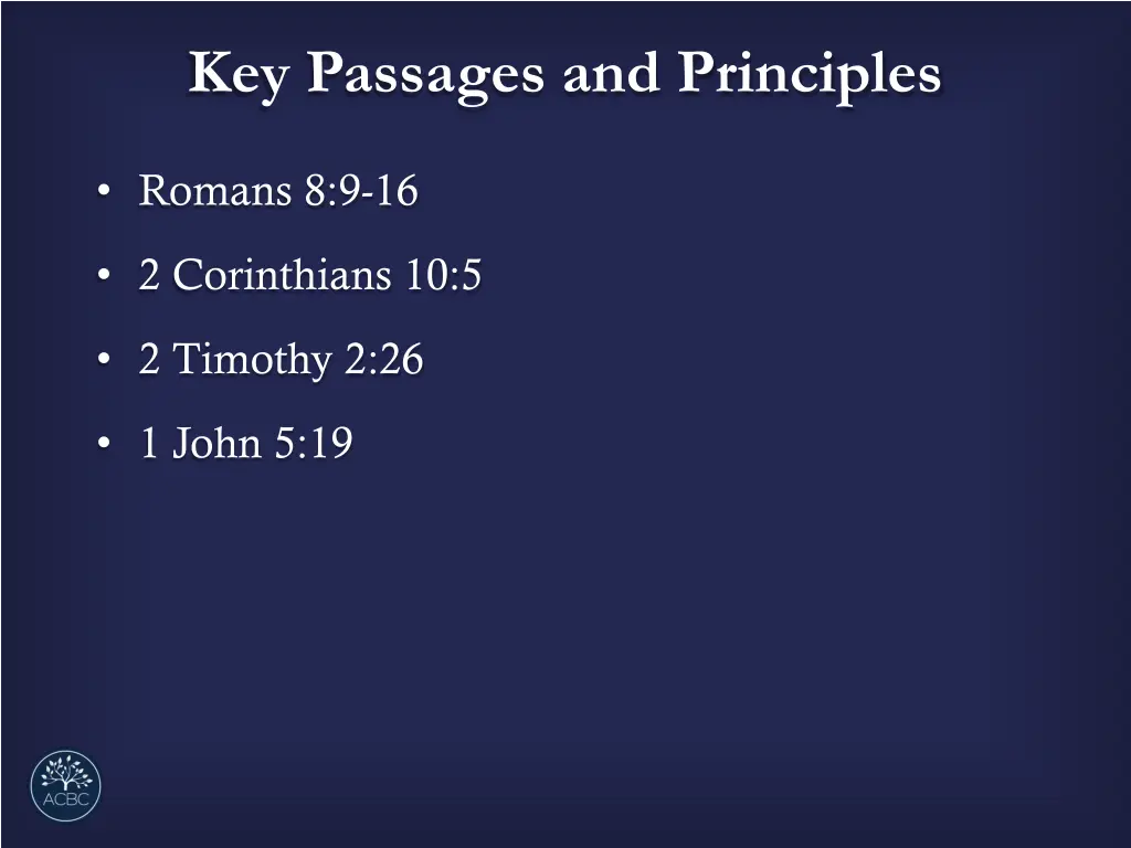 key passages and principles 8