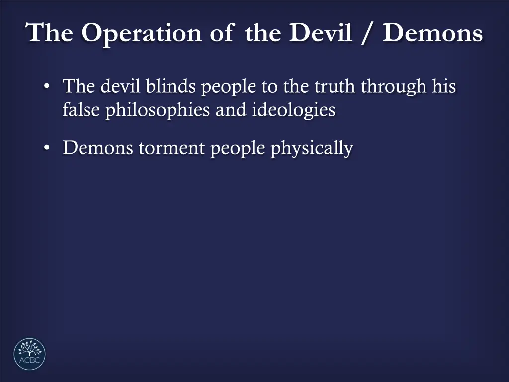 the operation of the devil demons 1