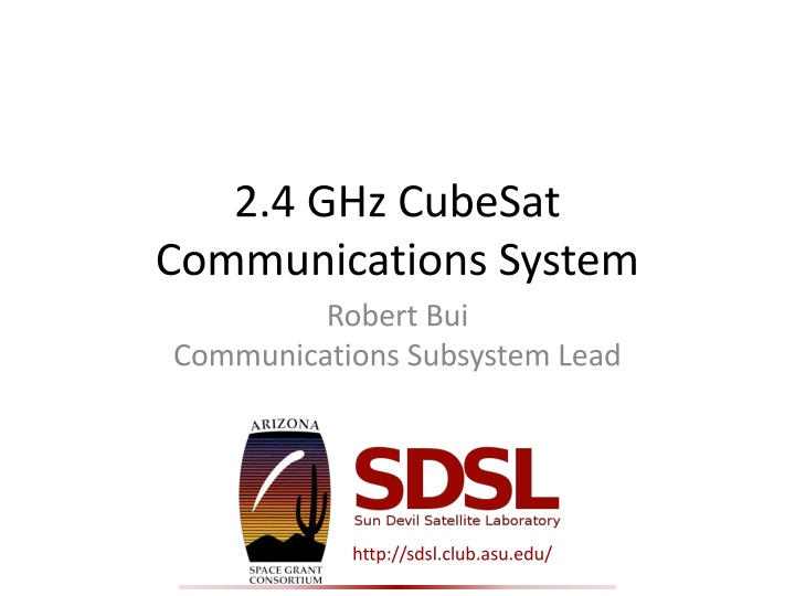 2 4 ghz cubesat communications system robert