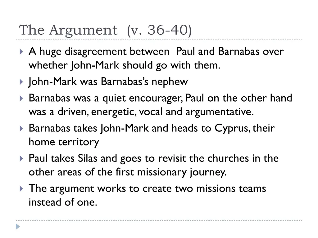 the argument v 36 40