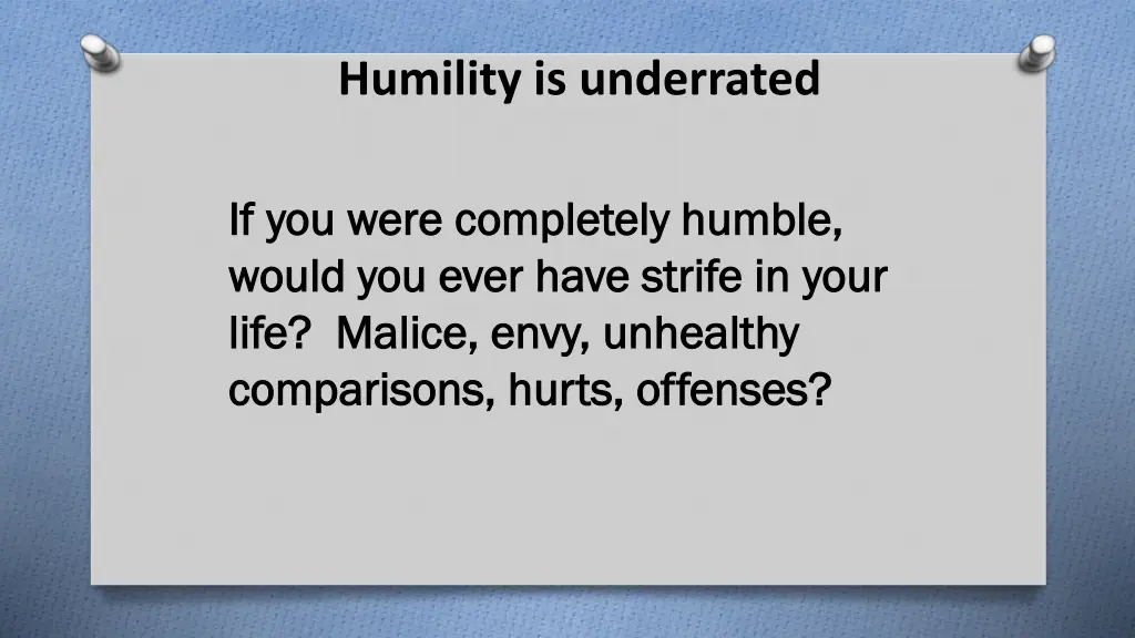 humility is underrated