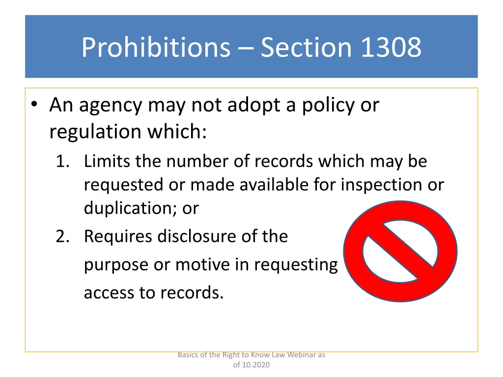 prohibitions section 1308