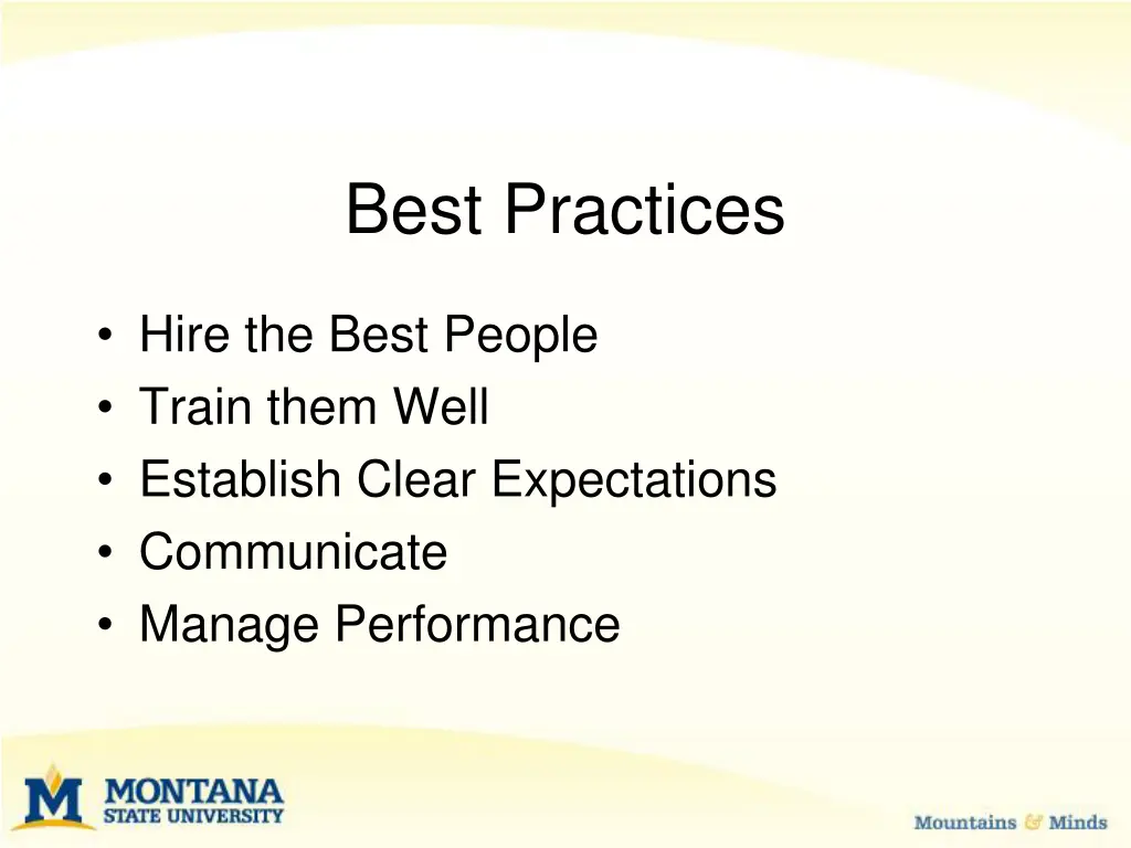 best practices