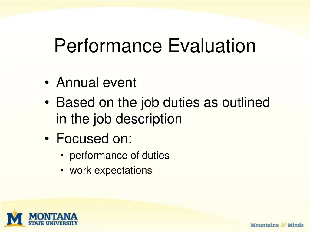 performance evaluation