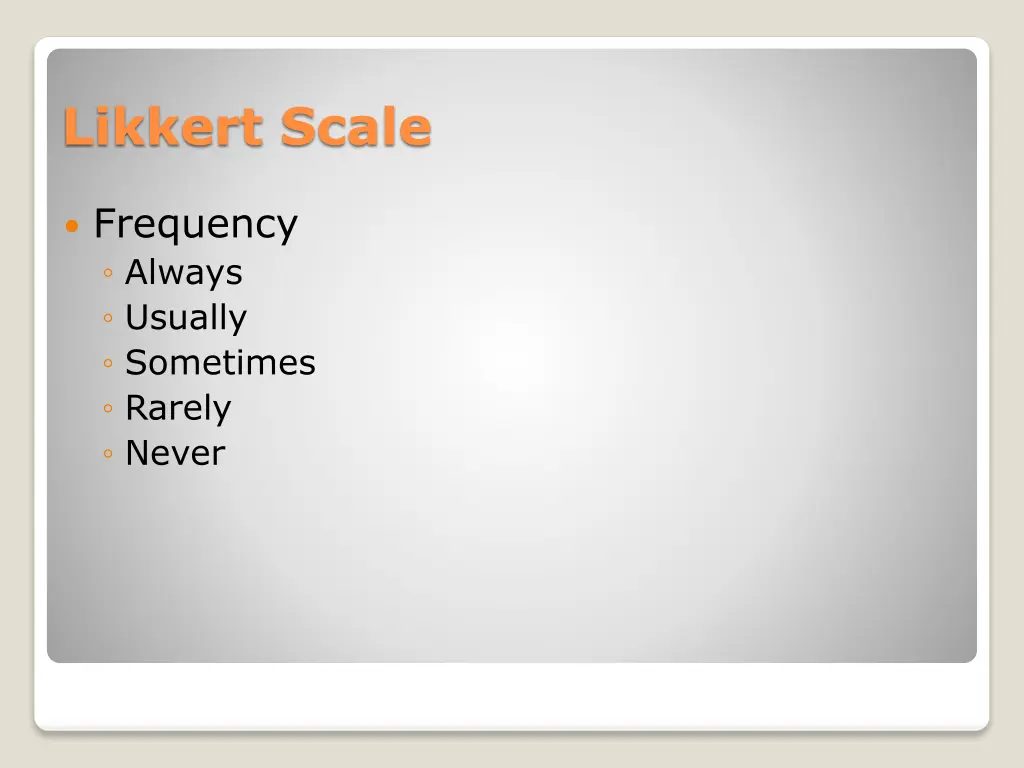 likkert scale