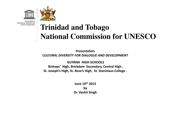 trinidad and tobago national commission for unesco