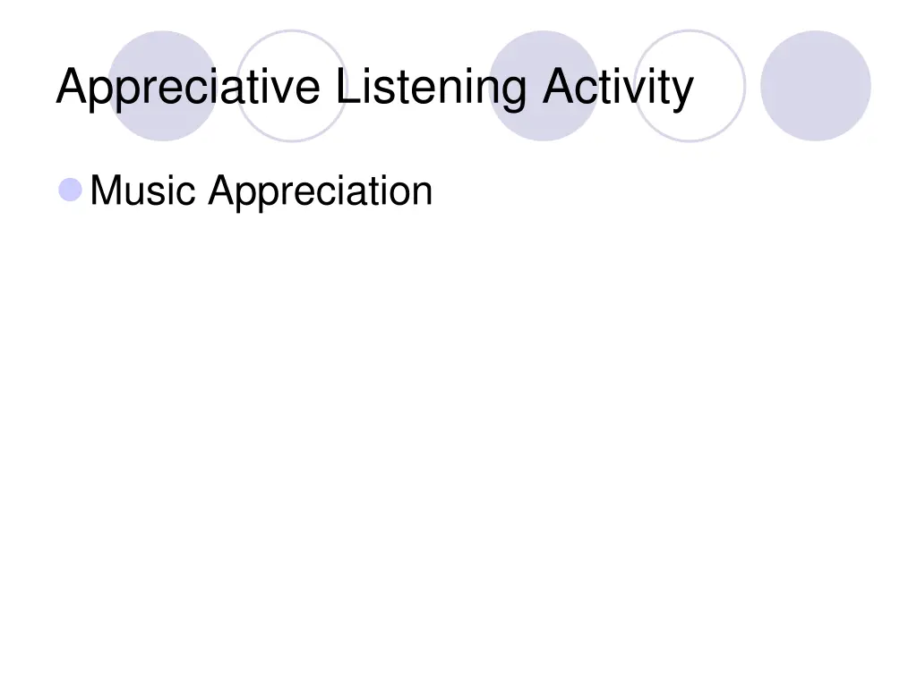 appreciative listening activity