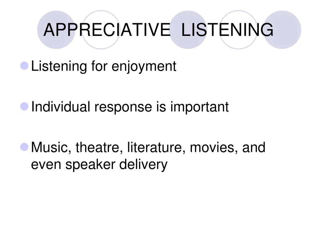 appreciative listening