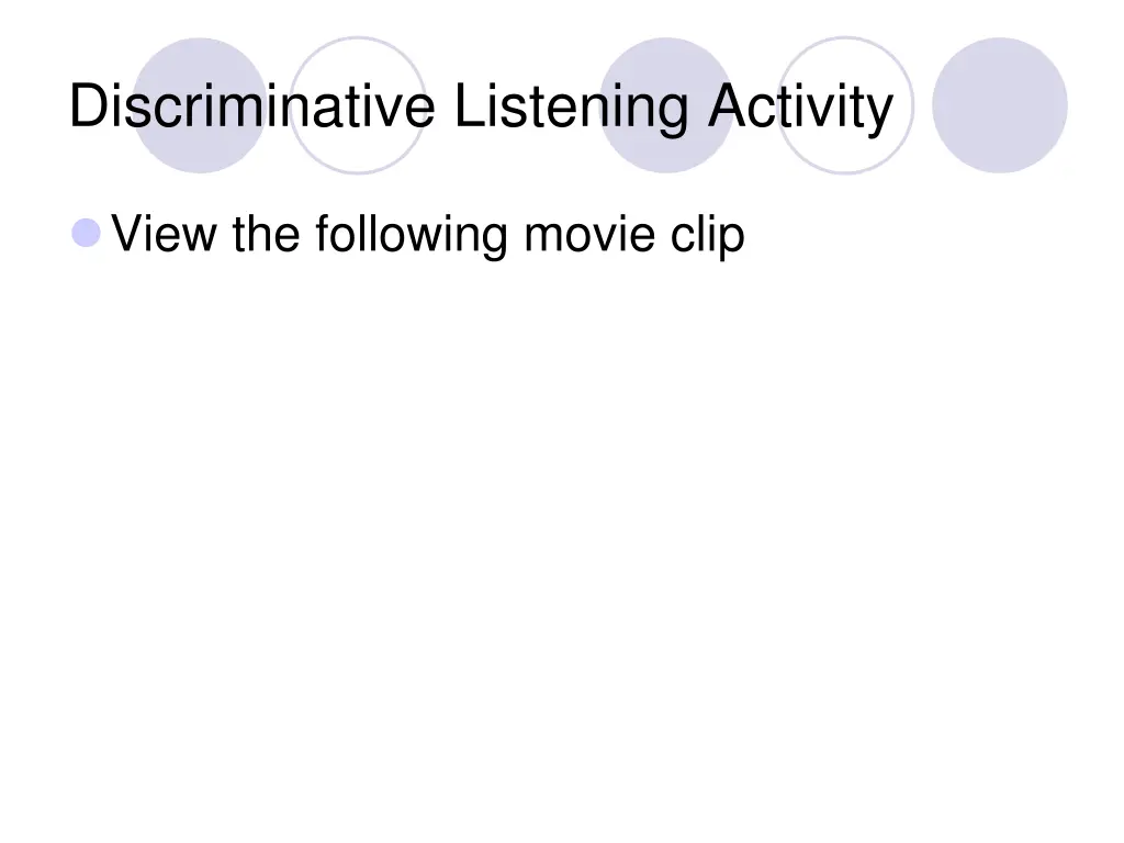 discriminative listening activity