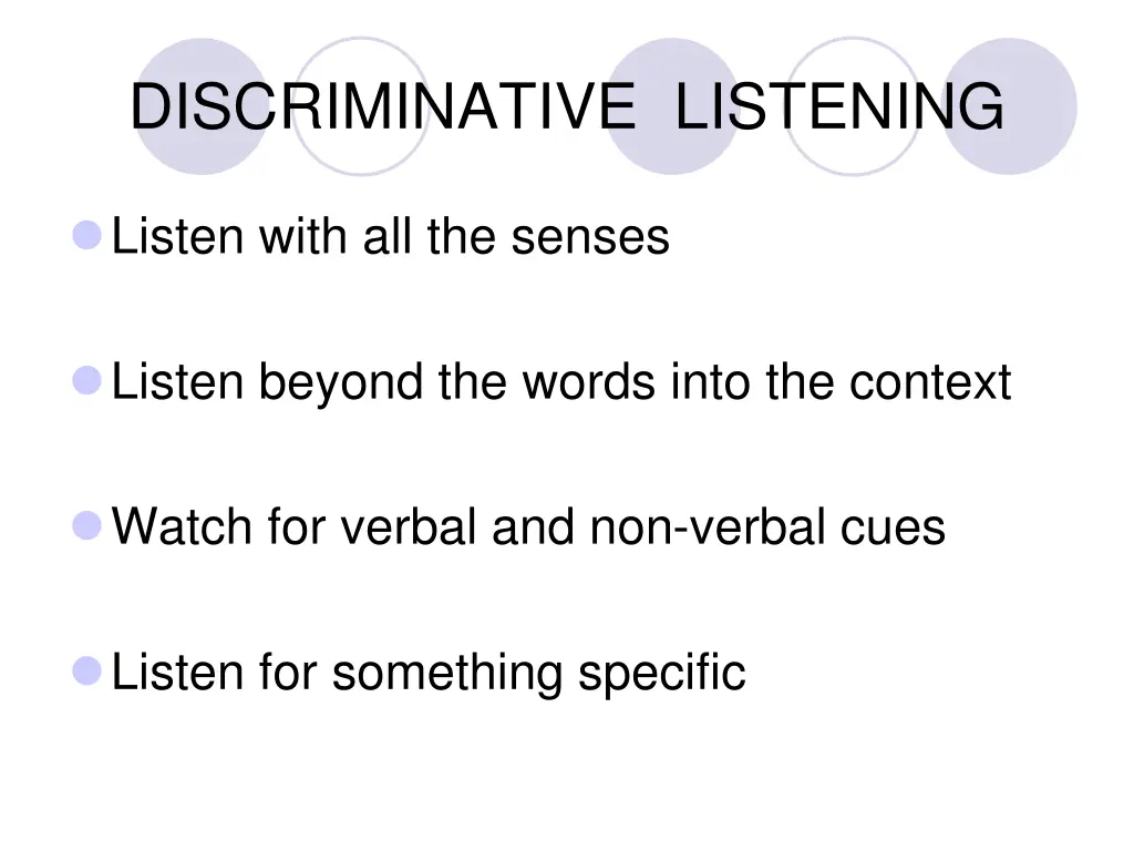 discriminative listening