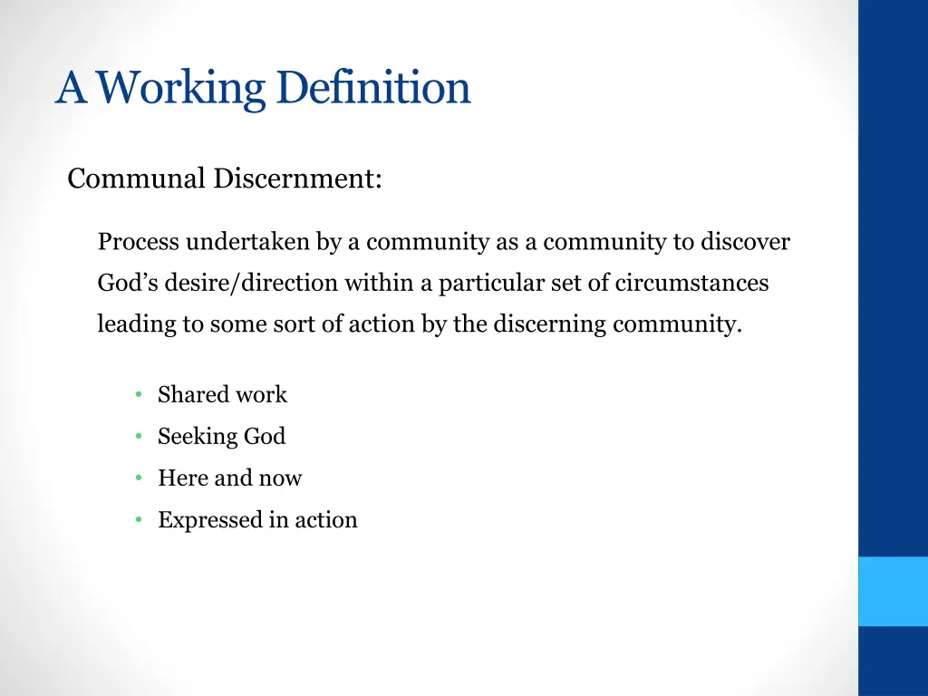 a working definition