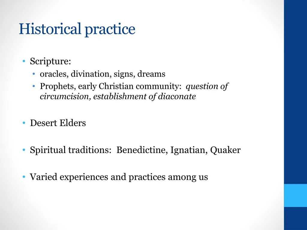 historical practice