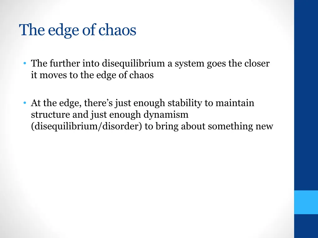 the edge of chaos