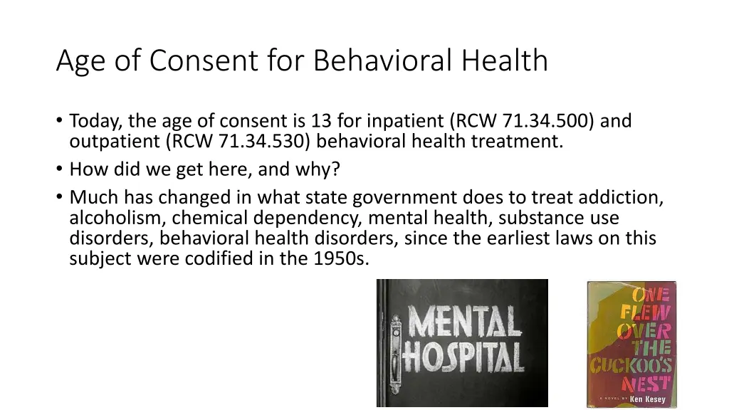 age of consent for behavioral health