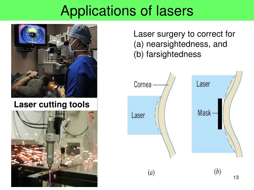 applications of lasers