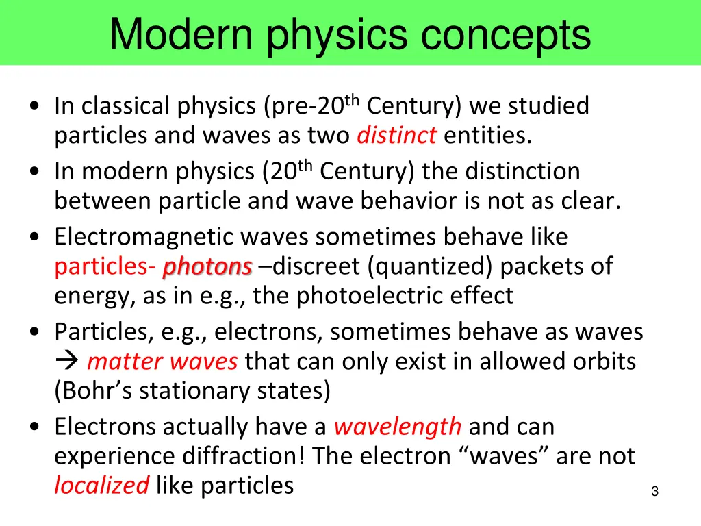 modern physics concepts