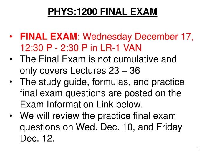 phys 1200 final exam