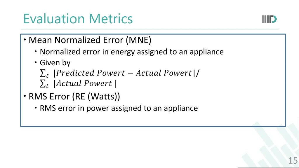 evaluation metrics