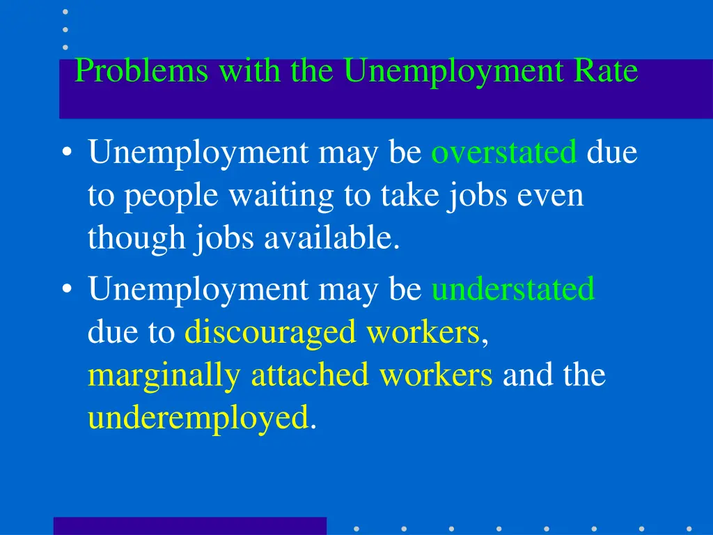 problems with the unemployment rate